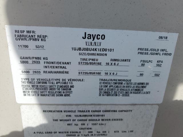 1UJBJ0BU4K1ED0101 - 2019 JAYC EAGLE BEIGE photo 10