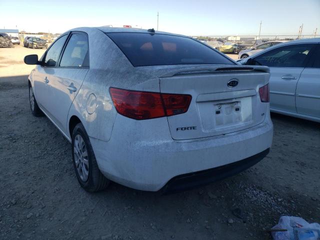 KNAFU4A28B5465229 - 2011 KIA FORTE EX WHITE photo 3