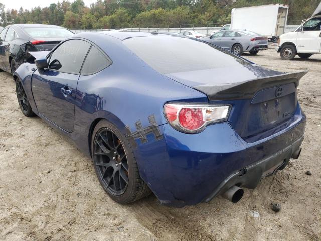 JF1ZNAA13D1713003 - 2013 TOYOTA SCION FR-S BLUE photo 3