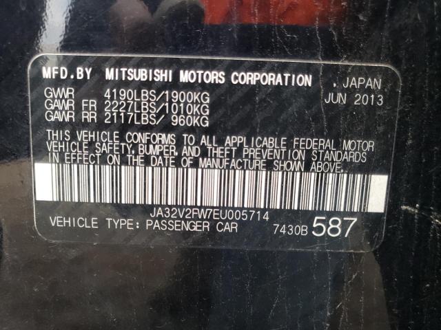 JA32V2FW7EU005714 - 2014 MITSUBISHI LANCER SE BLACK photo 10