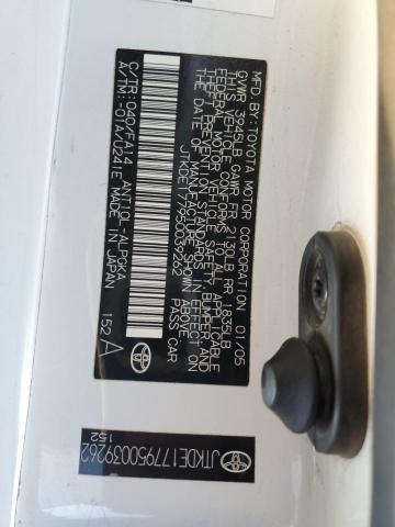 JTKDE177950039262 - 2005 TOYOTA SCION TC 白色 照片 12