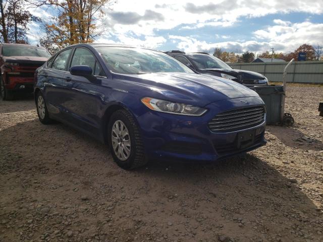 1FA6P0G77E5383203 - 2014 FORD FUSION S BLUE photo 1