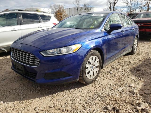 1FA6P0G77E5383203 - 2014 FORD FUSION S BLUE photo 2