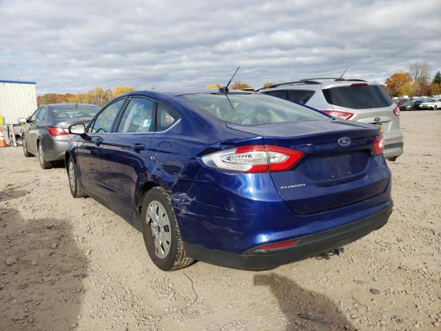 1FA6P0G77E5383203 - 2014 FORD FUSION S BLUE photo 3