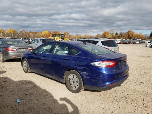 1FA6P0G77E5383203 - 2014 FORD FUSION S BLUE photo 9