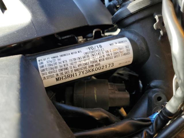 MH3RH17Y3KK002173 - 2019 YAMAHA YZFR3 BLACK photo 10