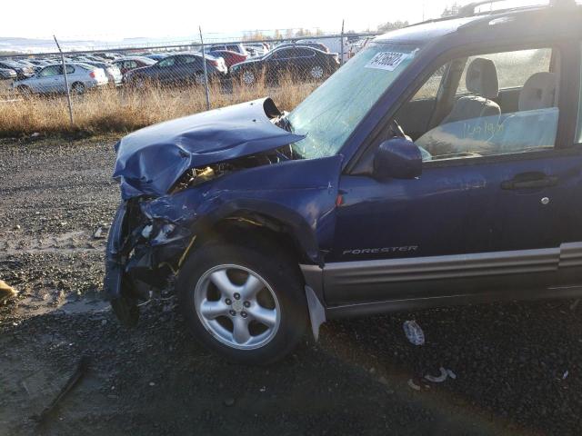 JF1SF655X2H732368 - 2002 SUBARU FORESTER S BLUE photo 10