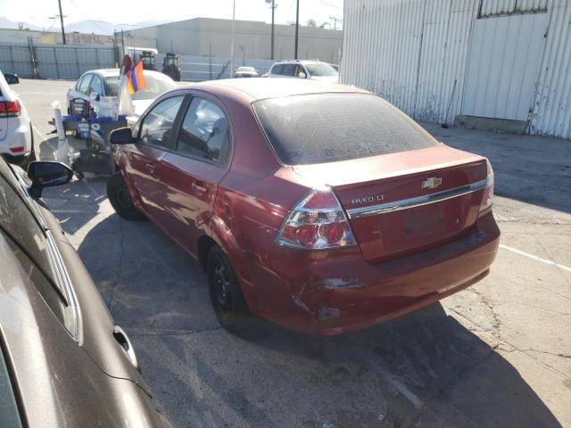 KL1TD5DE6AB090742 - 2010 CHEVROLET AVEO LS RED photo 3