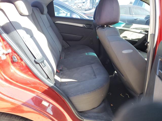 KL1TD5DE6AB090742 - 2010 CHEVROLET AVEO LS 红色 照片 6