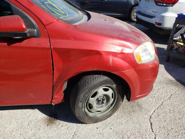 KL1TD5DE6AB090742 - 2010 CHEVROLET AVEO LS 红色 照片 9