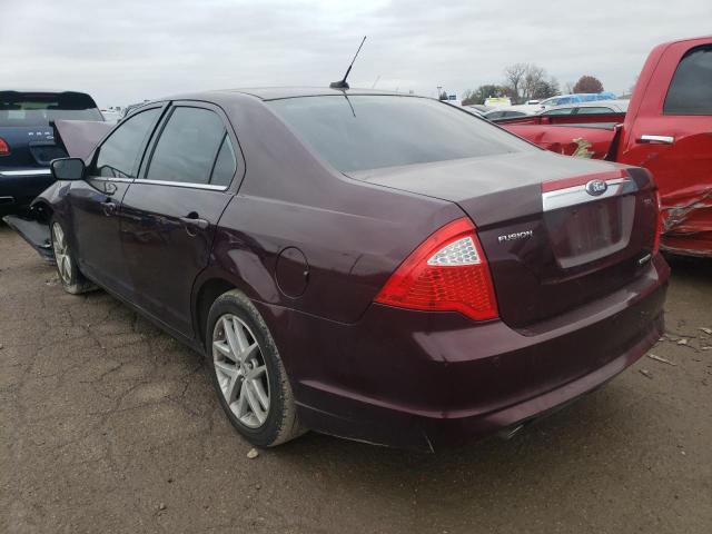 3FAHP0JG1BR188787 - 2011 FORD FUSION SEL MAROON photo 3