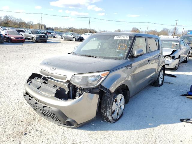 KNDJN2A29E7066529 - 2014 KIA SOUL GRAY photo 2