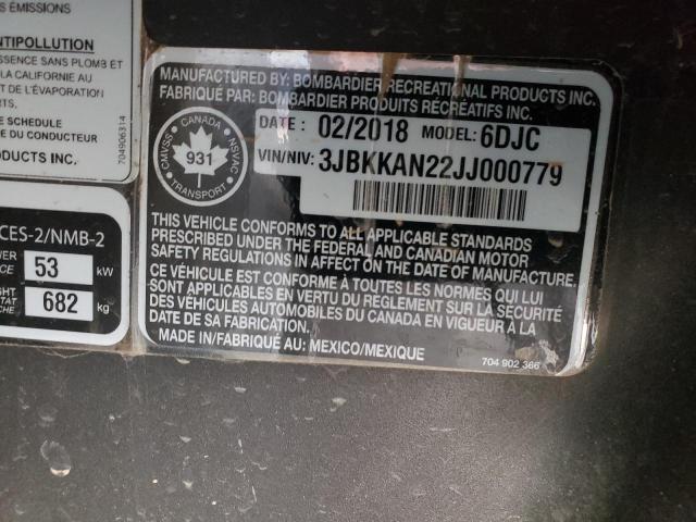 3JBKKAN22JJ000779 - 2018 CAN-AM COMMANDER TWO TONE photo 10