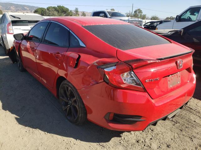 2HGFC2F81LH554398 - 2020 HONDA CIVIC SPOR 红色 照片 3