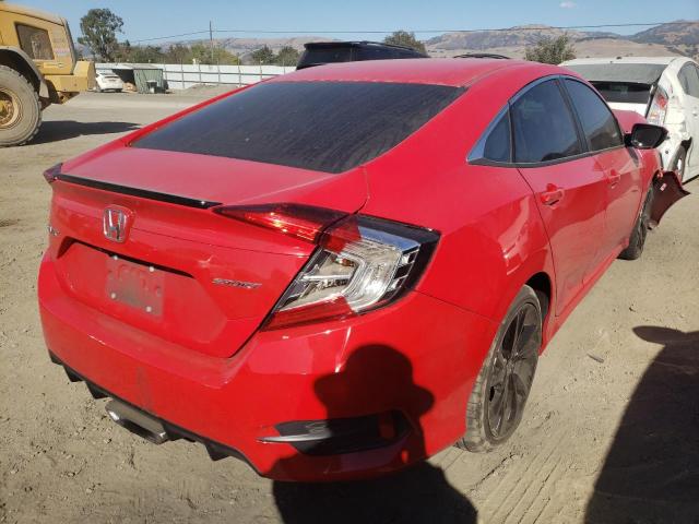 2HGFC2F81LH554398 - 2020 HONDA CIVIC SPOR 红色 照片 4