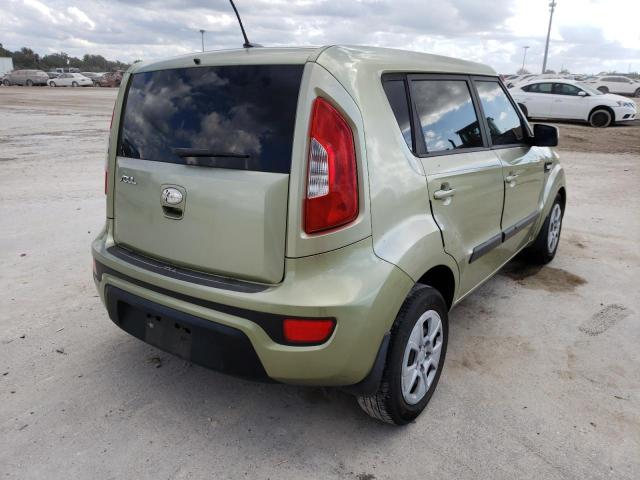 KNDJT2A59D7517876 - 2013 KIA SOUL GREEN photo 4