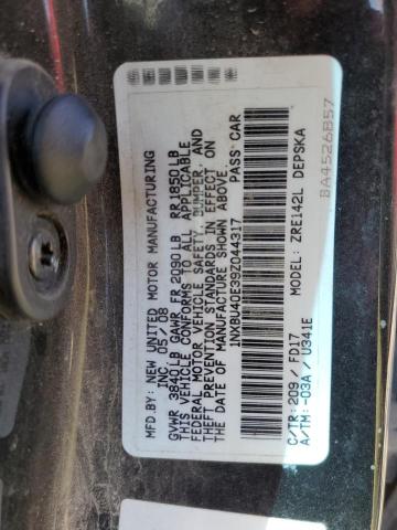 1NXBU40E39Z044317 - 2009 TOYOTA COROLLA BA BLUE photo 10