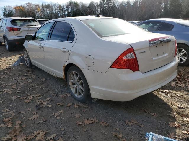 3FAHP0JA3AR312424 - 2010 FORD FUSION SEL WHITE photo 3