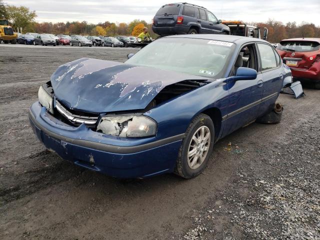 2G1WF52E649397250 - 2004 CHEVROLET IMPALA BLUE photo 2