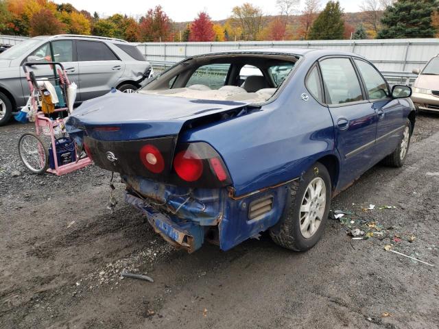 2G1WF52E649397250 - 2004 CHEVROLET IMPALA BLUE photo 4