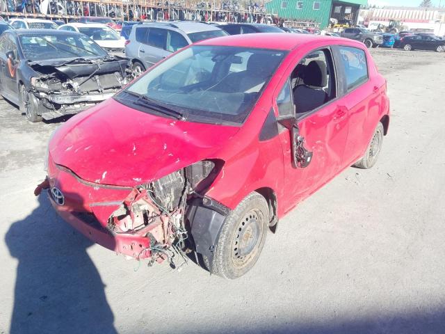 VNKKTUD36JA100277 - 2018 TOYOTA YARIS L RED photo 2