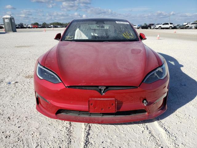 5YJSA1E50NF477973 - 2022 TESLA MODEL S RED photo 5