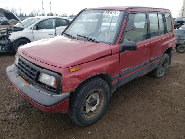 JS3TD01V4M4108004 - 1991 SUZUKI SIDEKICK J RED photo 2