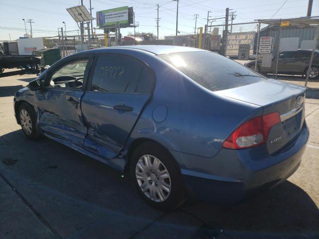 19XFA1F31AE018434 - 2010 HONDA CIVIC VP BLUE photo 3