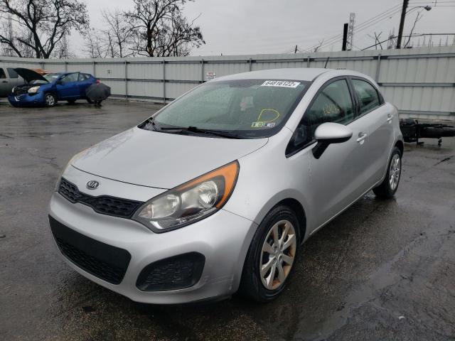 KNADM5A36C6027424 - 2012 KIA RIO LX SILVER photo 2