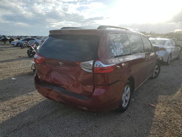 5TDKK3DC5FS618008 - 2015 TOYOTA SIENNA LE BURGUNDY photo 4