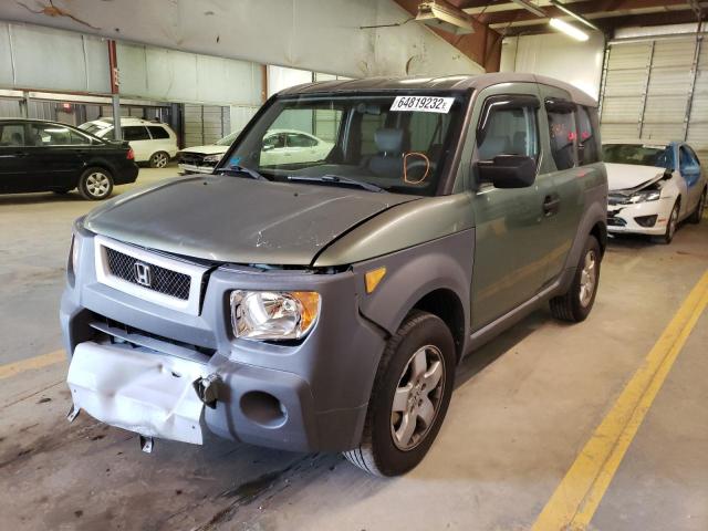 5J6YH28504L022490 - 2004 HONDA ELEMENT EX GREEN photo 2