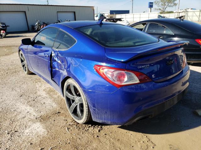 KMHHU6KH2CU078978 - 2012 HYUNDAI GENESIS CO BLUE photo 3