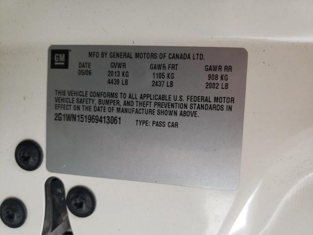 2G1WN151969413061 - 2006 CHEVROLET MONTE CARL 白色 照片 10