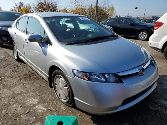 JHMFA36208S002654 - 2008 HONDA CIVIC HYBR SILVER photo 1