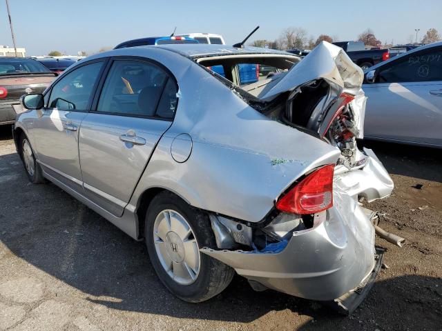 JHMFA36208S002654 - 2008 HONDA CIVIC HYBR SILVER photo 3