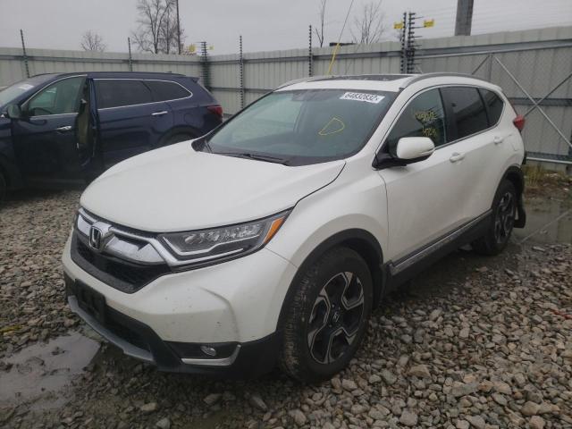 5J6RW2H91JL010003 - 2018 HONDA CR-V TOURI WHITE photo 2