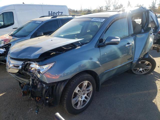 2HNYD28318H503782 - 2008 ACURA MDX TECH BLUE photo 2