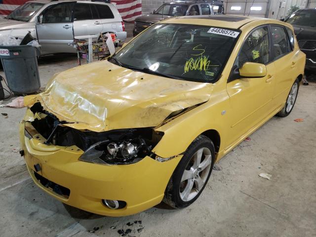 JM1BK143841115040 - 2004 MAZDA 3 HATCHBAC YELLOW photo 2