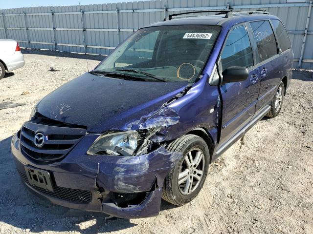 JM3LW28J860563558 - 2006 MAZDA MPV WAGON BLUE photo 2