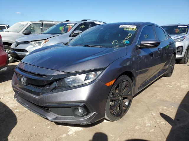 19XFC2F82KE000358 - 2019 HONDA CIVIC SPOR GRAY photo 2