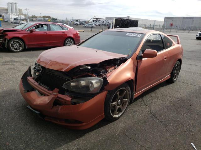 JH4DC53015S800589 - 2005 ACURA RSX TYPE-S ORANGE photo 2