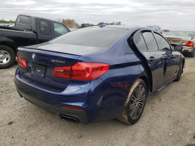 WBAJB9C58KB464961 - 2019 BMW M550XI BLUE photo 4