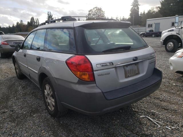 4S4BP61C457391390 - 2005 SUBARU LEGACY OUT SILVER photo 3