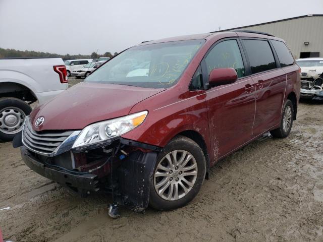 5TDYK3DC7ES457993 - 2014 TOYOTA SIENNA L BURGUNDY photo 2