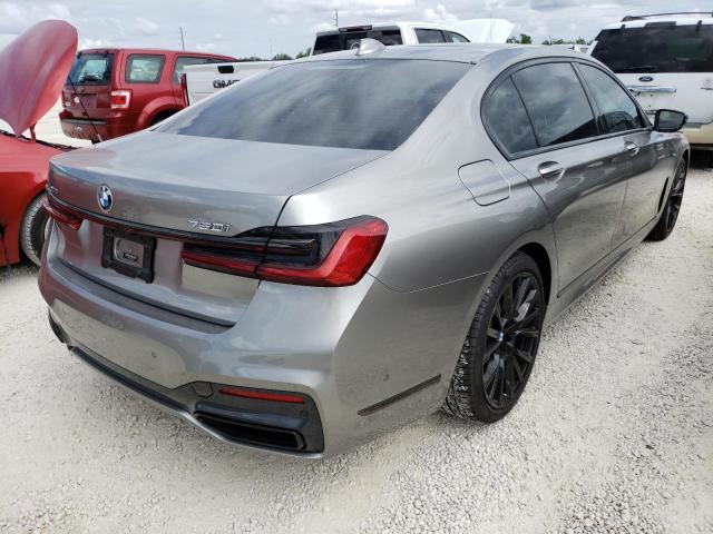 WBA7U2C01NCG79440 - 2022 BMW 750 XI GRAY photo 4