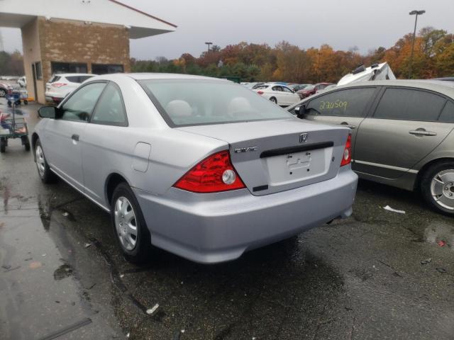 1HGEM22135L011710 - 2005 HONDA CIVIC DX V SILVER photo 3