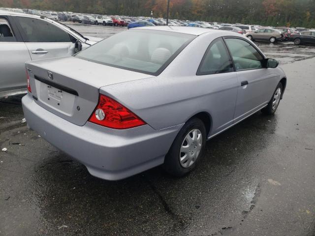 1HGEM22135L011710 - 2005 HONDA CIVIC DX V SILVER photo 4