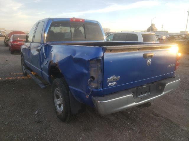 1D7HU18238S583527 - 2008 DODGE RAM 1500 S BLUE photo 3