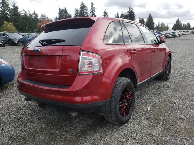 2FMDK49C87BB50734 - 2007 FORD EDGE SEL P RED photo 4