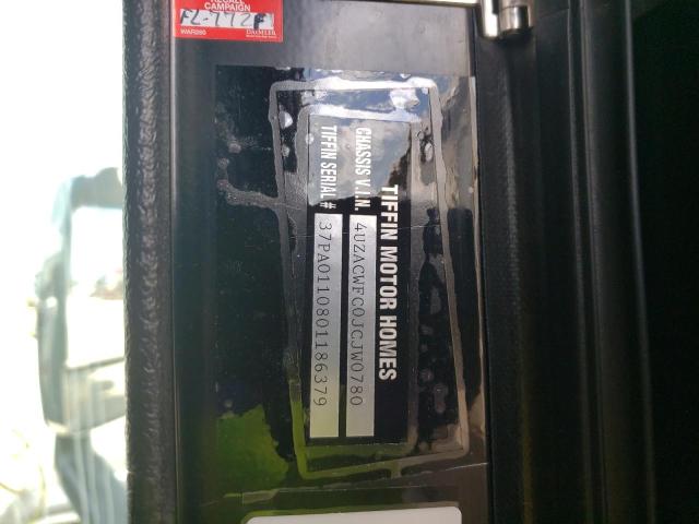 4UZACWFC0JCJW0780 - 2018 FREIGHTLINER CHASSIS XC ბეჟი ფოტო 10